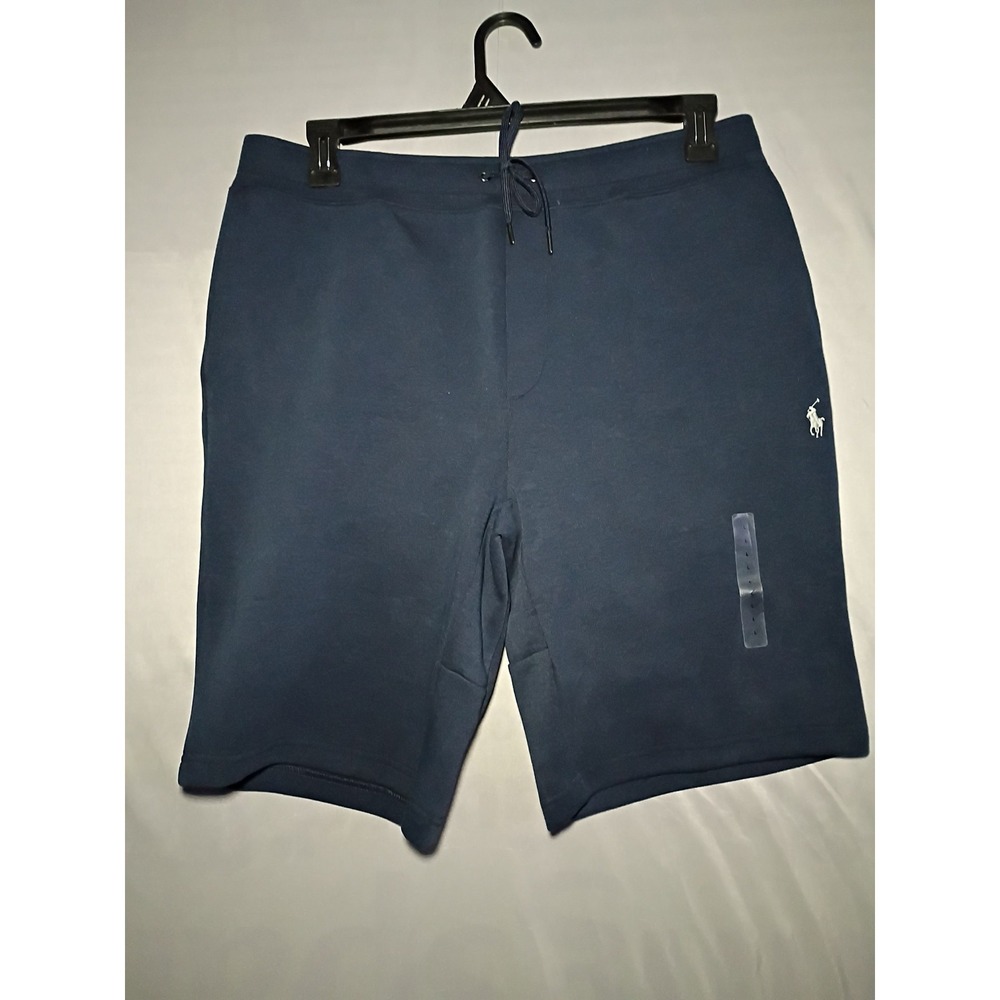Polo Ralph Lauren Shorts Men L Navy Blue Jersey Knit Performance Retail  $98